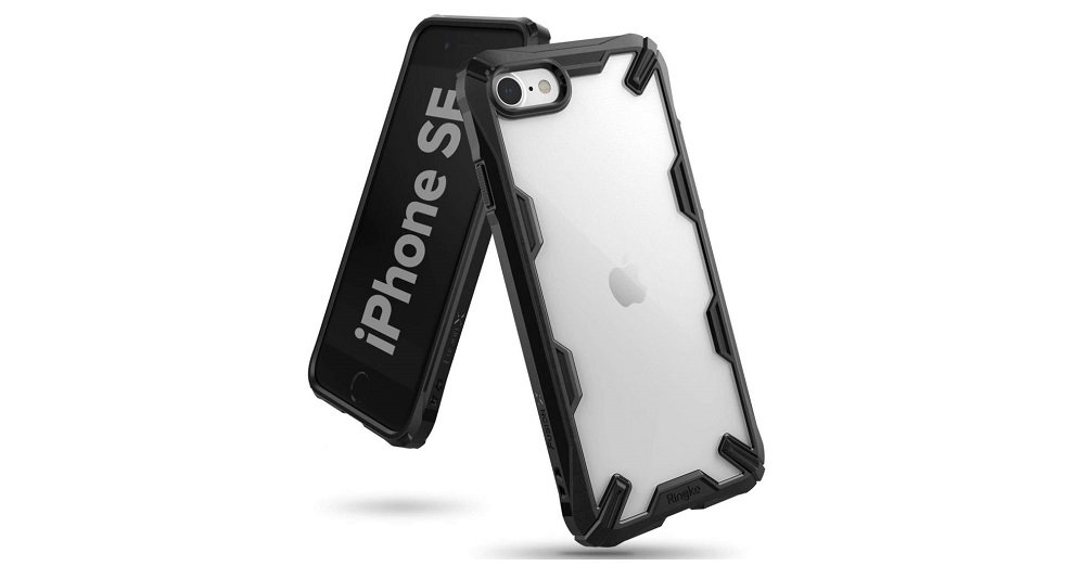 Etui-RINGKE Fusion-do Apple iPhone 78SE 2020 Czarny widok ogólny tył przód