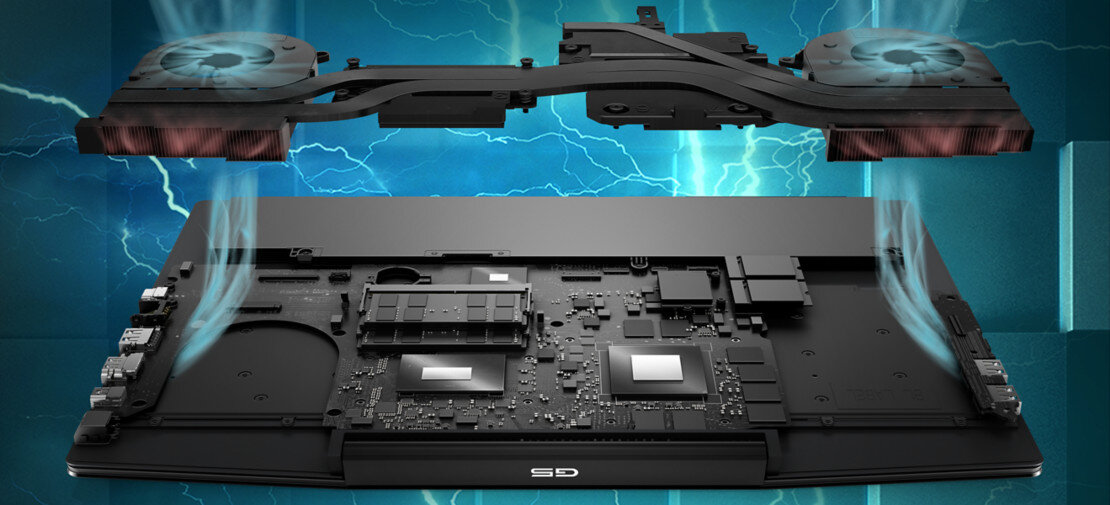 Laptop DELL G5 15 5500 - układ chłodzenia 