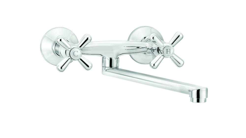 DEANTE Neo Symetrio BOS 080D bateria kuchenna ozdoba element zlewozmywak ścienna dwudźwigniowa wylewka zmywanie funkcjonalność