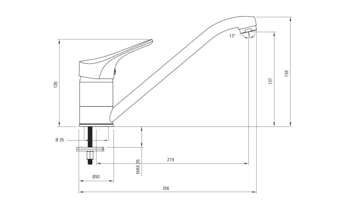 BATERIA KUCHENNA DEANTE NEO JOKO BOJ 060M CHROM zdjęcie techniczne wymiary