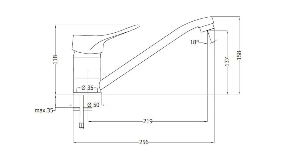 BATERIA KUCHENNA DEANTE Neo Vero BOW 060M zdjęcie techniczne wymiary