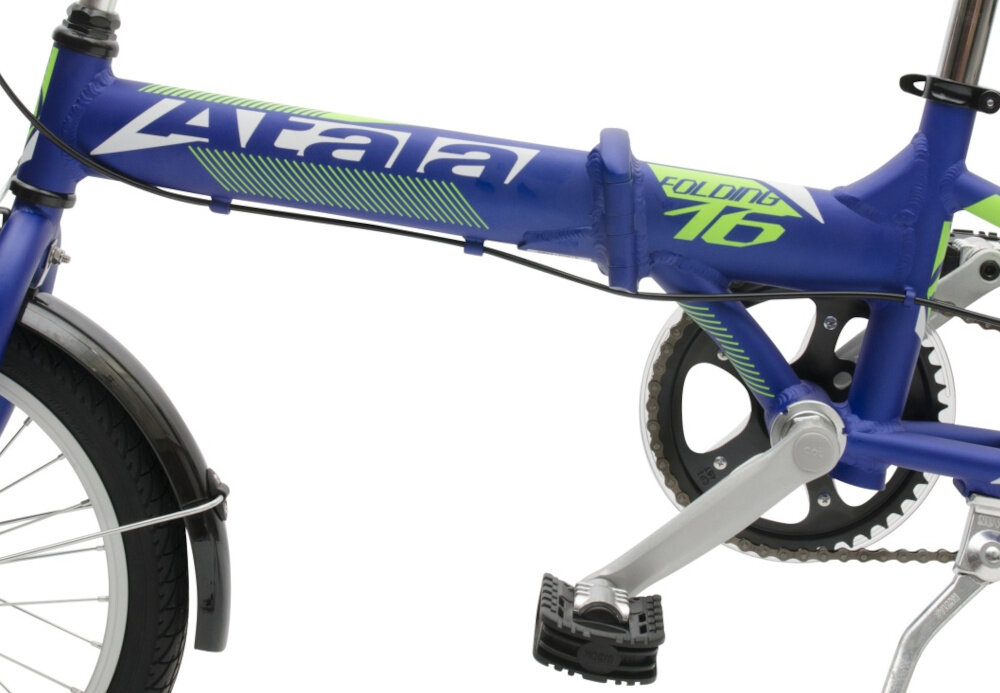 Rower miejski skladany ATALA Folding 1B 16 cali damski Niebiesko-zielony - Rama aluminium wytrzymalosc wielkosc skladana
