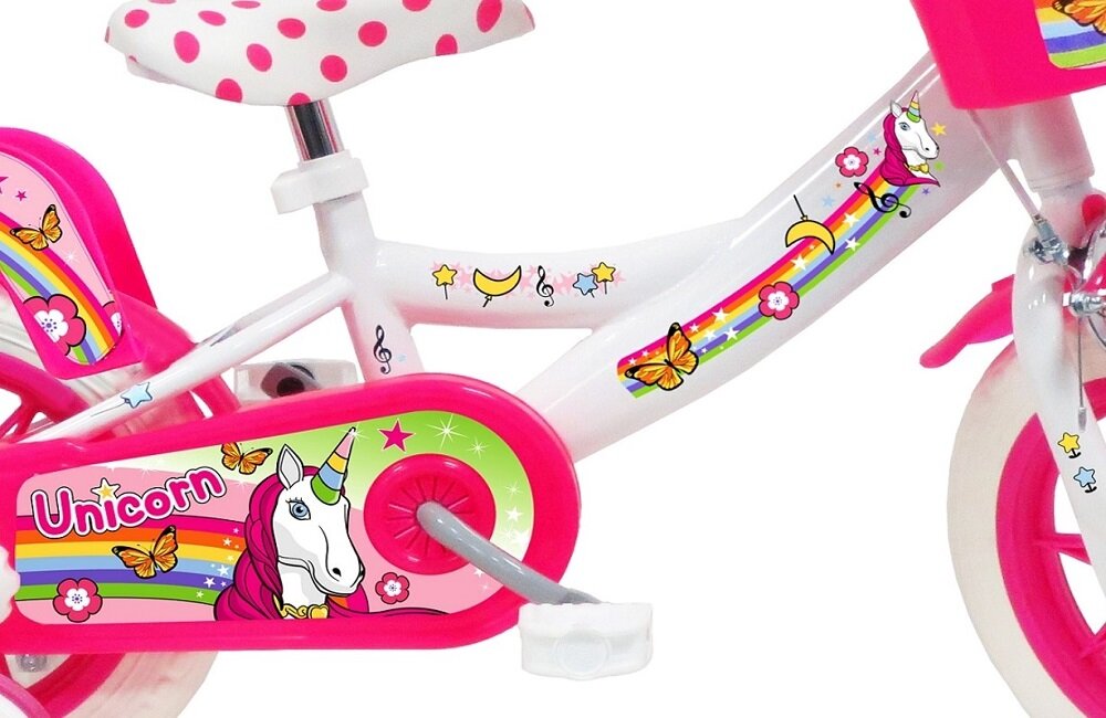 Rower dziecięcy DISNEY Unicorn 12 rama 9-calowa stalowa dostosowana geometria do najmłodszych bardzo lekki waga 8,6 kg