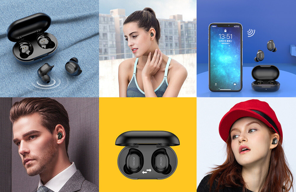 Słuchawki dokanałowe QCY T9S Czarny parowanie