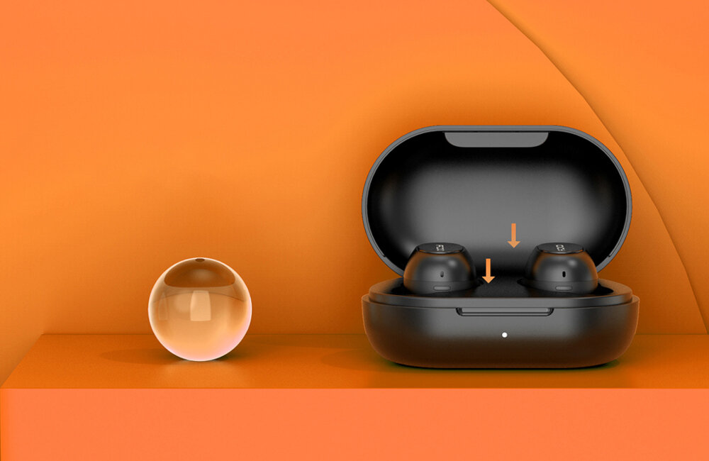 Słuchawki dokanałowe QCY T9S Czarny komfort ergonomiczny kształt