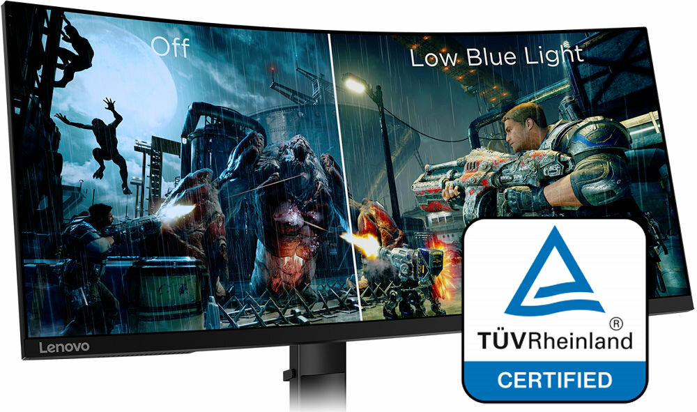 Monitor LENOVO G34W-10 - Certyfikat TUV Eye Comfort