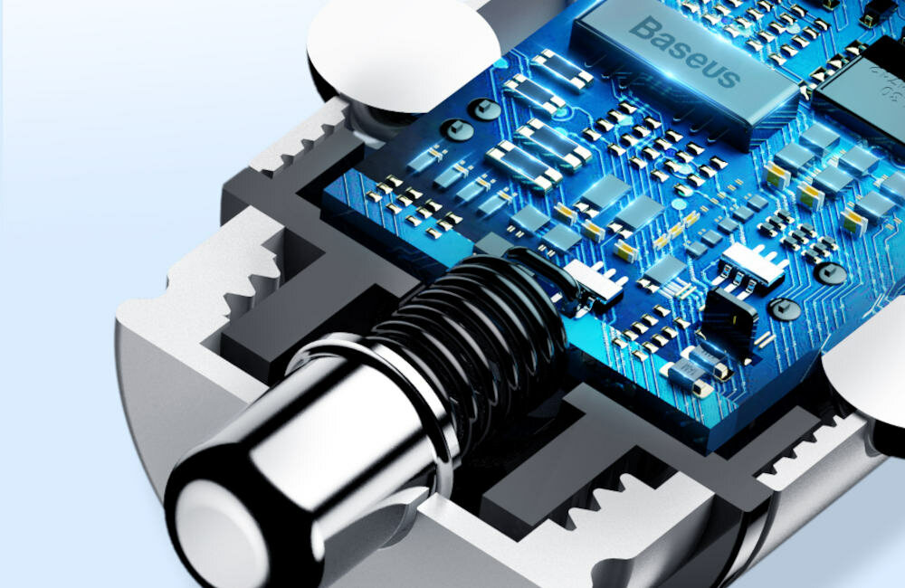 ŁADOWARKA SAMOCHODOWA BASEUS SQUARE 2XUSB QC3.0 5A 30W CZARNA szybkie ładowanie