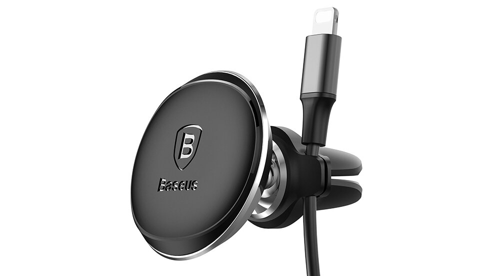 Uchwyt na telefon BASEUS Magnetic Air Vent   smartfon montaż samochód szyba deska przyssawka regulacja 