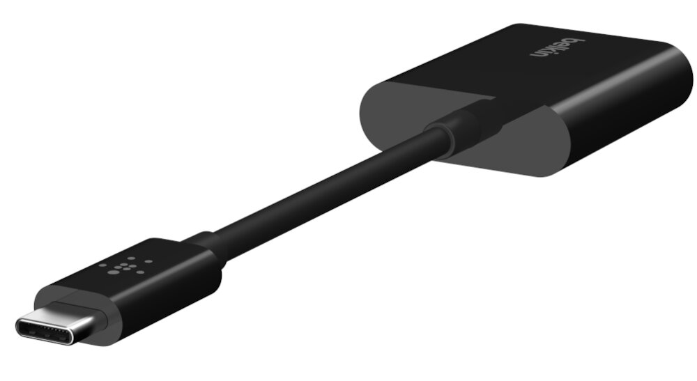 Adapter USB Typ-C - 2x USB Typ-C Belkin F7U081BTBLK design wygląd kolorystyka