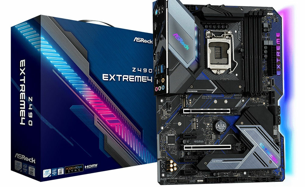 Płyta główna ASROCK Z490 Extreme4 - wygląd ogólny Opis