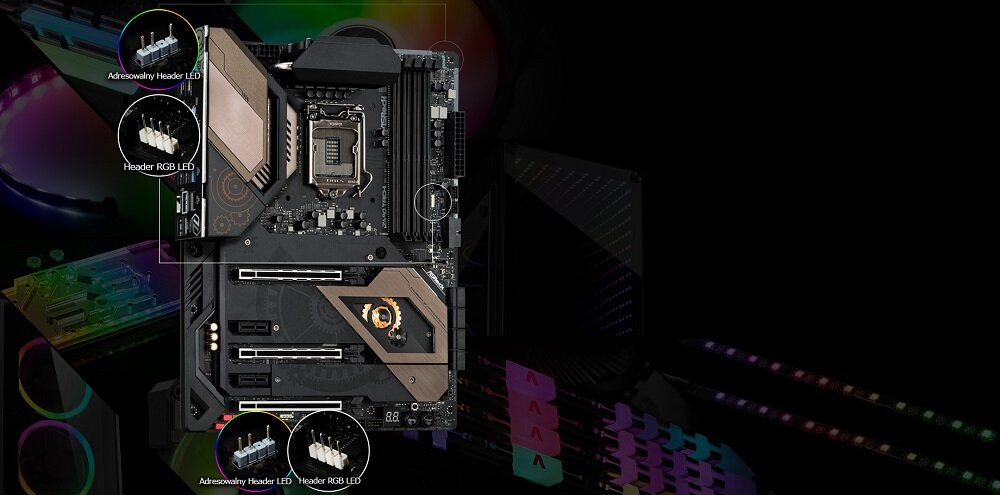 Płyta główna ASROCK Z490 Taichi - oswietlenie