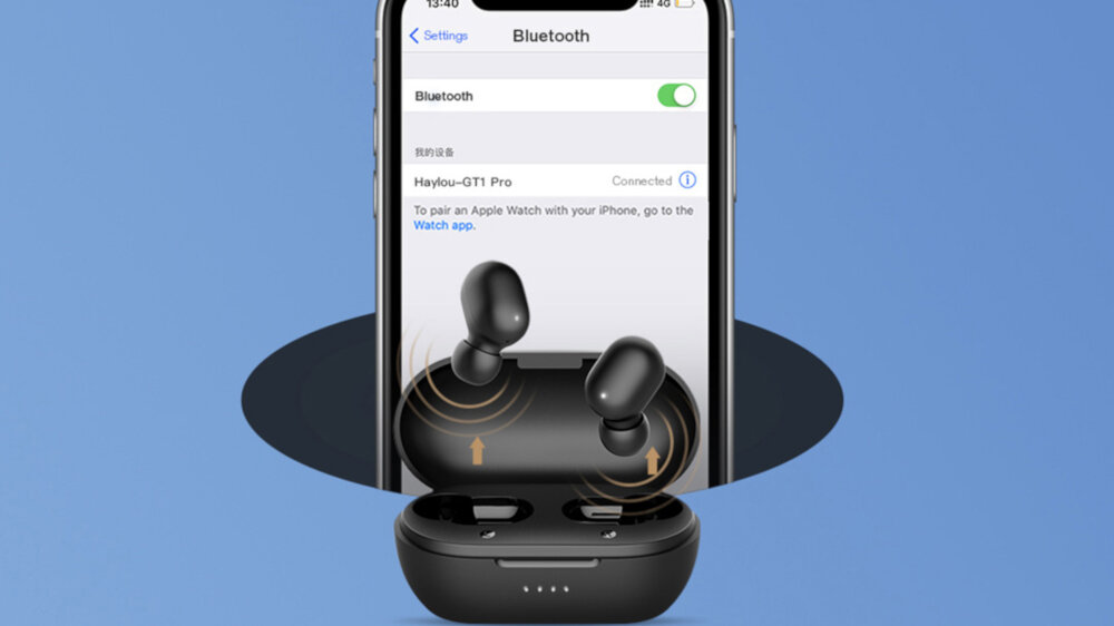 słuchawki dokanałowe XIAOMI Haylou GT1 Pro - łączenie