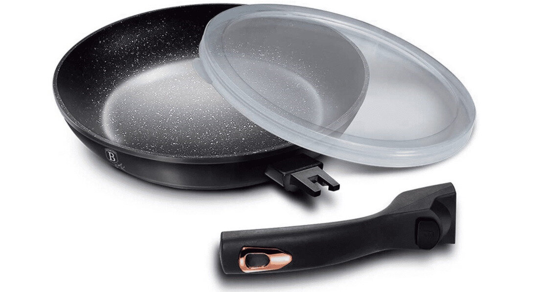 Patelnia BERLINGER HAUS Black Rose Collection BH/1952 28 cm odporne na zarysowania trwale zdrowo mala ilosc tluszczu