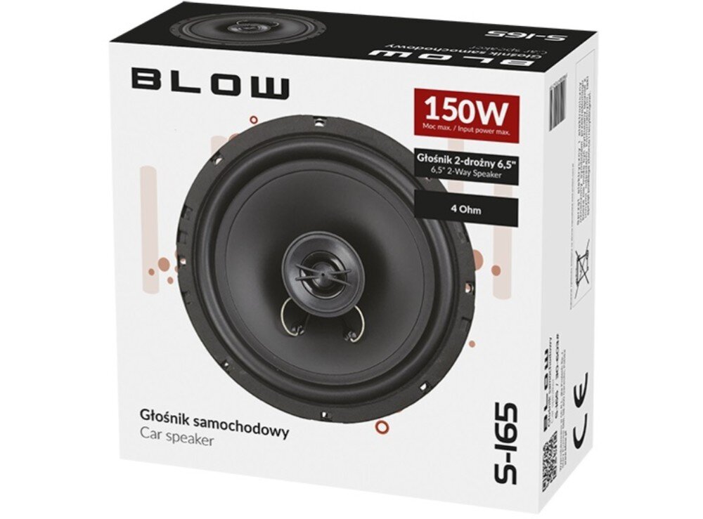 Głośnik samochodowy BLOW S-165 zawieszenie magnes cewka
