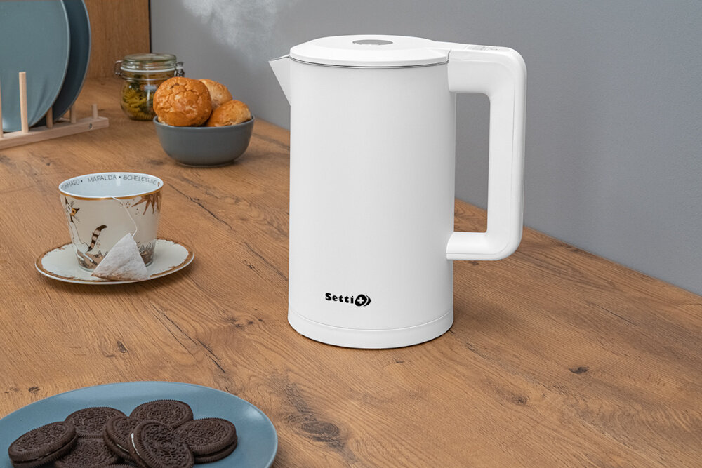 CZAJNIK SETTI+ KT950W SMART (DOUBLE WALL) (WI-FI) (1,7L) bezpieczenstwo wylaczenie pustego czajnika