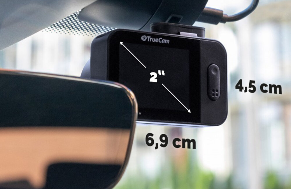 Wideorejestrator TRUECAM M7 GPS Dual Czarny wielofunkcyjność nagrywanie w pętli tachometr