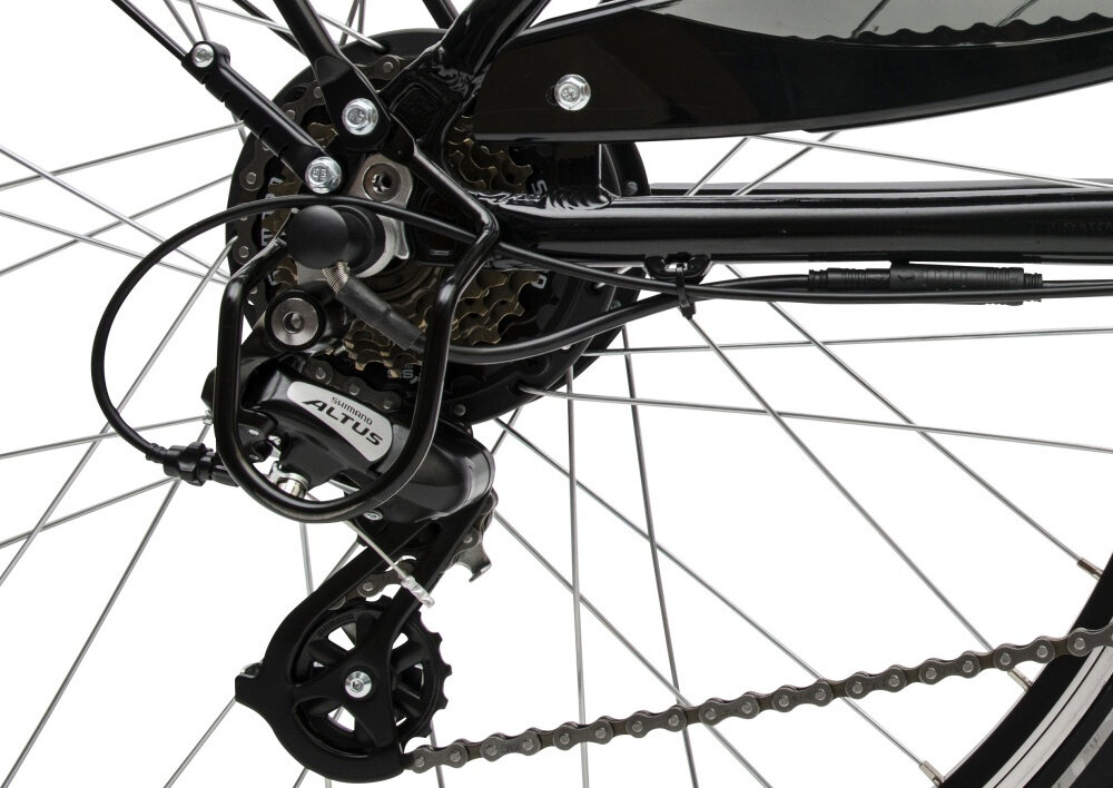 Rower elektryczny ORUS E-8000 Czarny - Przerzutki shimano