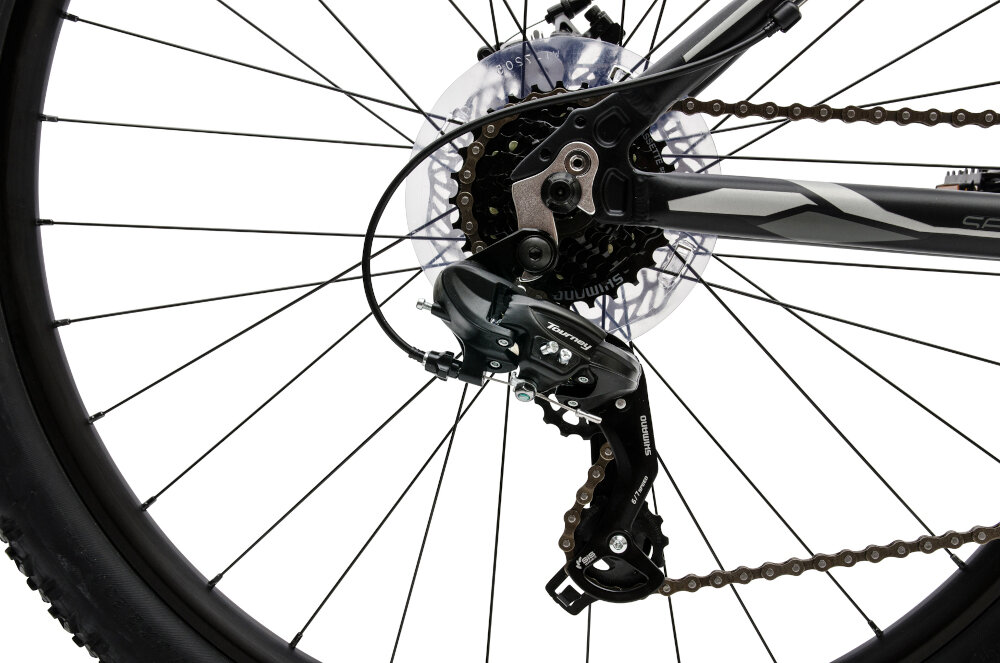 Rower górski LOMBARDO Sestriere 270 M15 Srebrno-czarny - NAPĘD