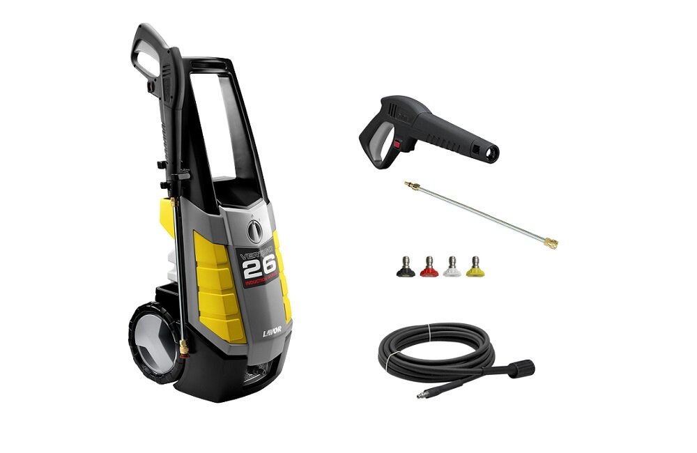 Myjka ciśnieniowa LAVOR Vertigo 26 8 047 0071C moc 2600 W 170 bar bezawaryjny silnik mosiężna pompa pojemnik na detergent