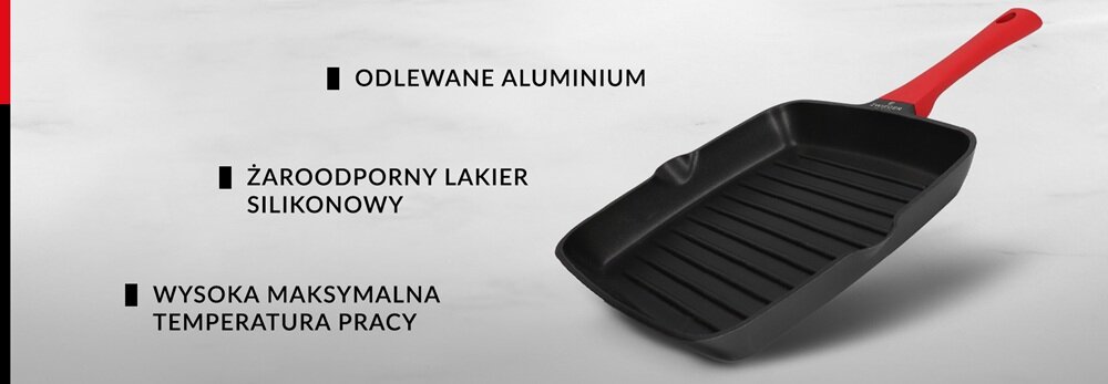 PATELNIA GRILL ZWIEGER OBSIDIAN elegancki wygląd, z odlewanego aluminium, równomierne smażenie