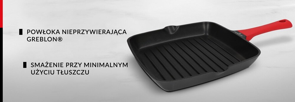 PATELNIA GRILL ZWIEGER OBSIDIAN odpornośc na zarysowania, mniej tłuszczu