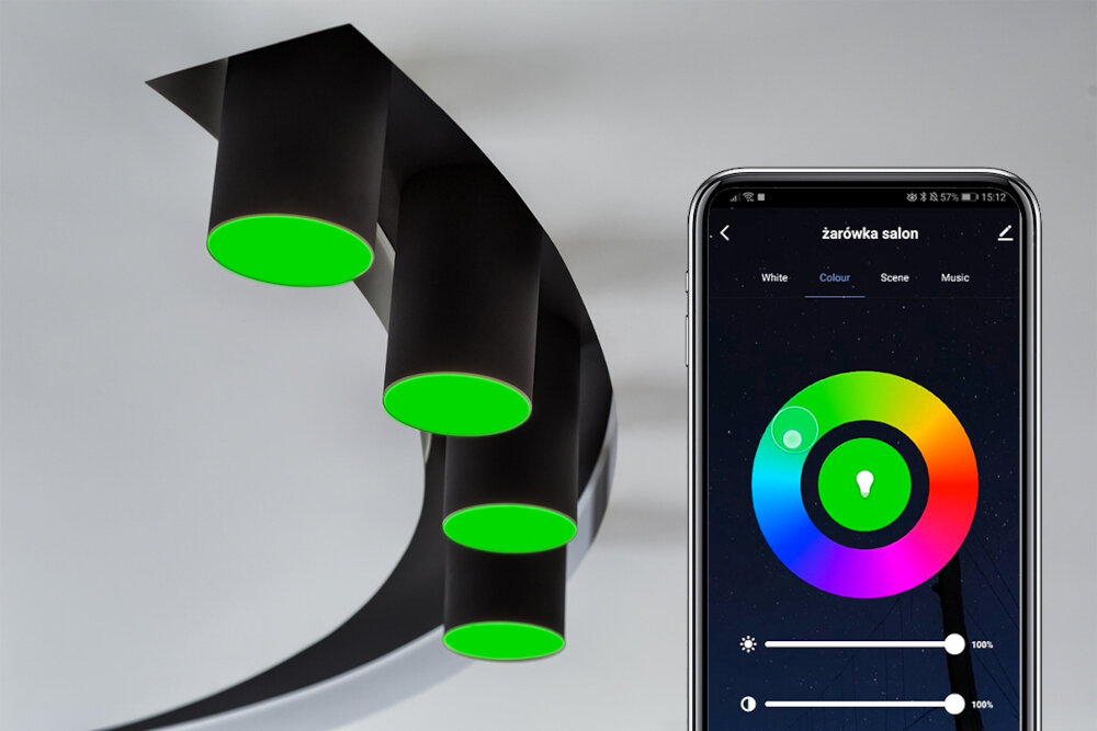 Inteligentna żarówka LED SETTI+ SL227RGB 10W E27 WiFi kolory odcienie swiatlo