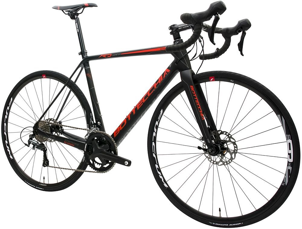 Rower Szosowy BOTTECCHIA Racing Domina Czarno-czerwony - Zalety