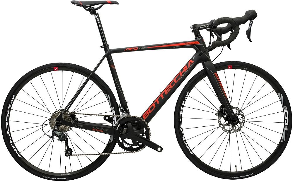 Rower Szosowy BOTTECCHIA Racing Domina Czarno-czerwony - Rower Szosowy