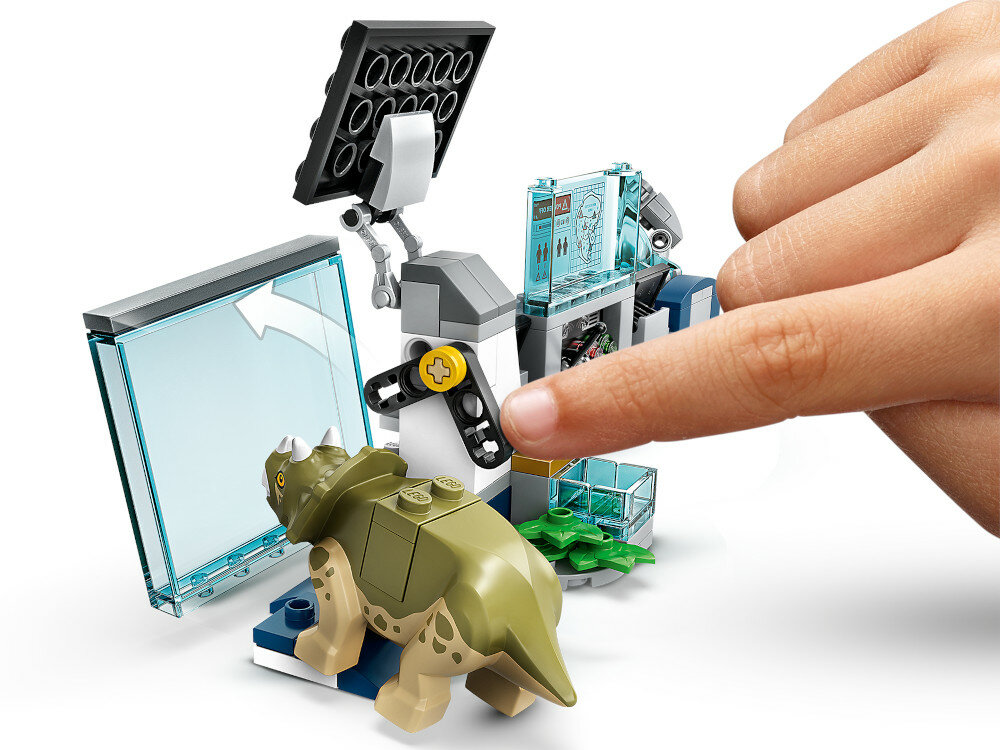 LEGO Jurassic World Laboratorium doktora Wu: ucieczka młodych dinozaurów 75939 zestaw pojazdy akcesoria