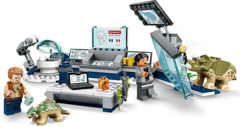 LEGO Jurassic World Laboratorium doktora Wu: ucieczka młodych dinozaurów 75939 akcesoria
