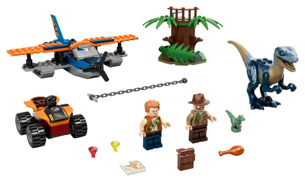 LEGO Jurassic World Welociraptor: na ratunek dwupłatowcem 75942 wyglad front