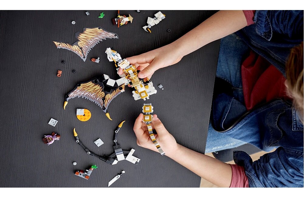 LEGO Ninjago Bojowy smok Wu 71718 kreatywna zabawa prawidłowy rozwój merytoryczny dziecka klocki figurki minifigurki 