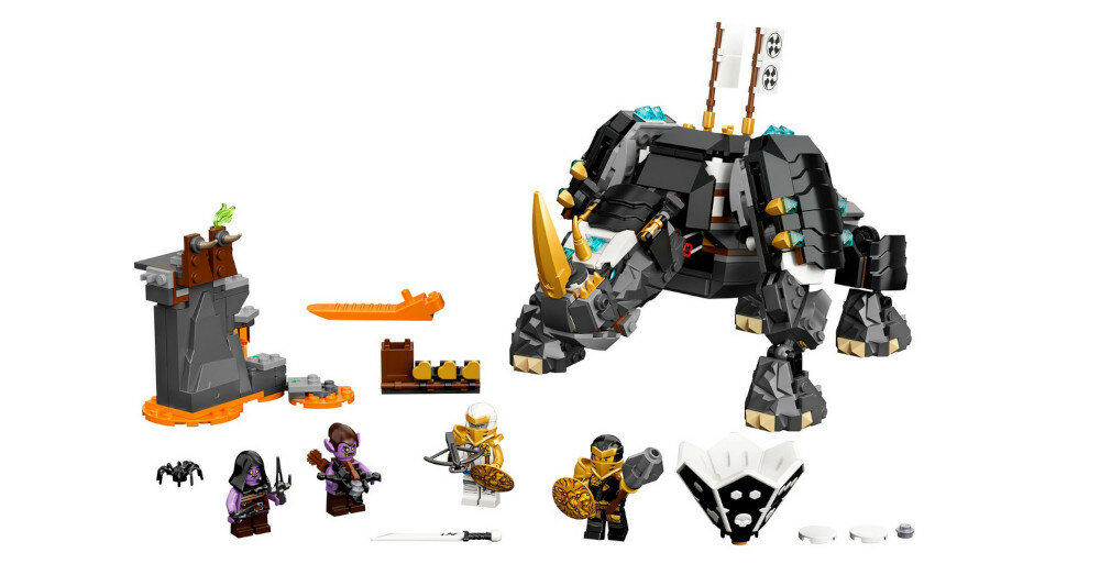 LEGO Ninjago Rogaty stwór Zane'a 71719 zawartość zetawu