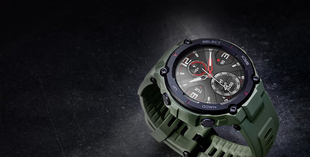 Smartwatch AMAZFIT T-Rex funkcje krokomierz czujniki alarm pogoda aplikacje programy