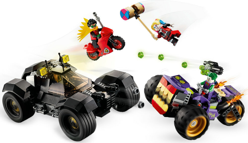LEGO DC Batman™ Trójkołowy motocykl Jokera wyglad front