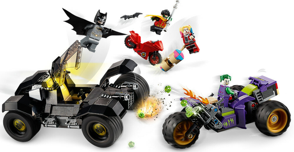 LEGO DC Batman™ Trójkołowy motocykl Jokera batmobil szczegoly