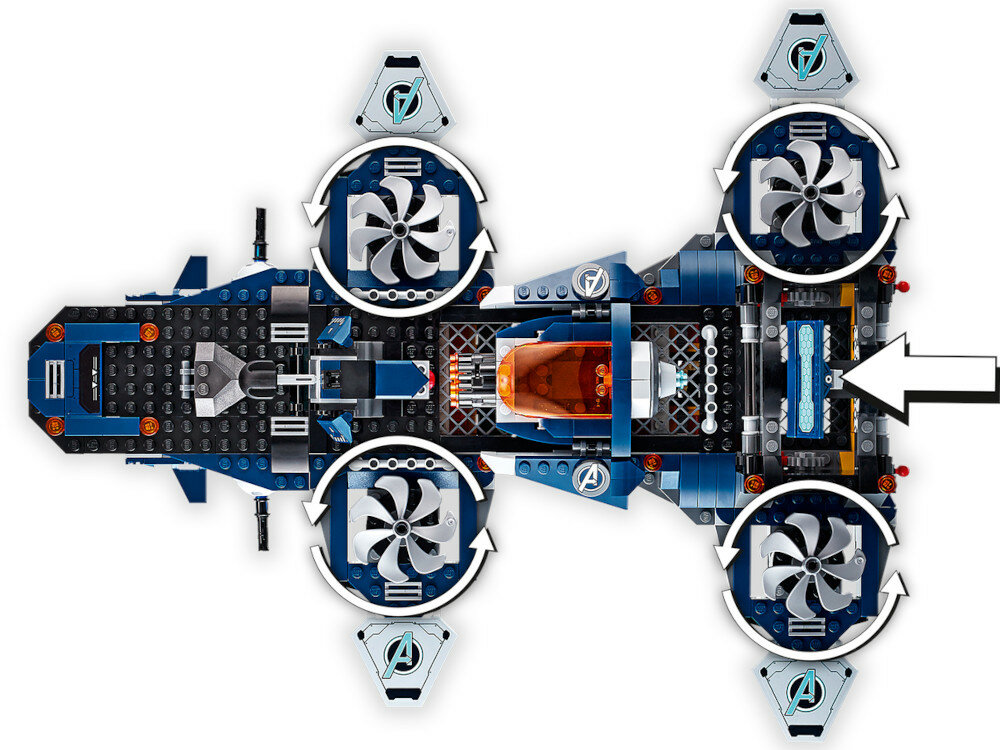LEGO Marvel Super Heroes Avengers Lotniskowiec 76153 Venomozaur wysokosc
