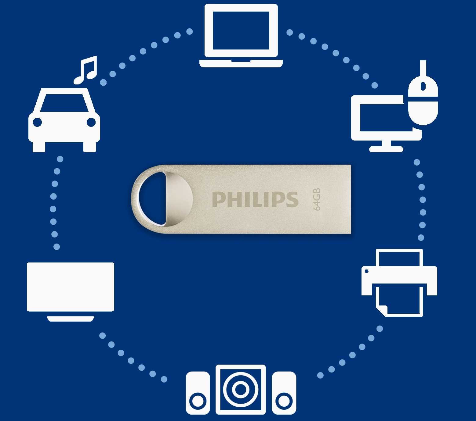 Pamięć PHILIPS Moon 64GB - design
