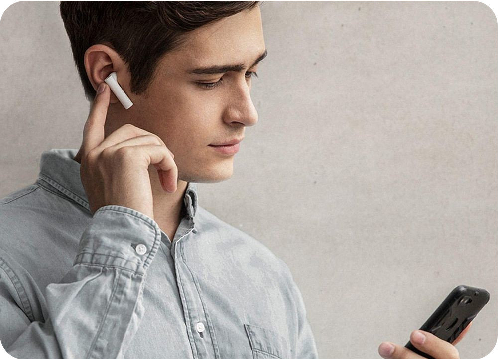 Słuchawki dokanałowe XIAOMI Mi Earphones 2 Biały - obsługa gestami