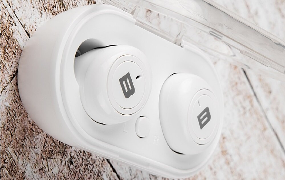 Słuchawki dokanałowe BLOW Earbuds BTE100 Biały widok góra słuchawki