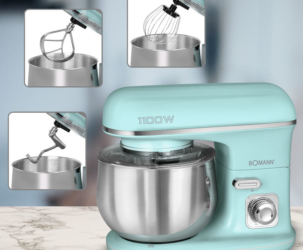 Robot kuchenny planetarny BOMANN KM 6030 CB 1100W komfort efektywnosc pracy ruch planetarny obraca sie wokol wlasnej osi  a takze po obwodzie misy