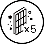 ikona informuje, że stacja czyszcząca jest również wyposażona w zaawansowany system filtracji ikona informuje, że stacja czyszcząca jest również wyposażona w zaawansowany system filtracji