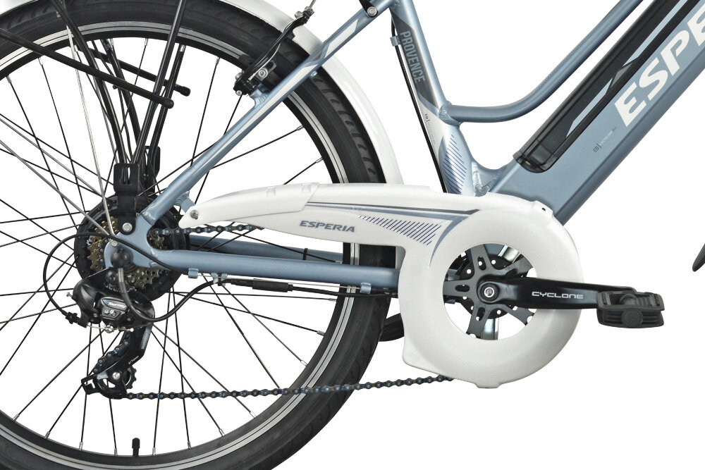 Rower elektryczny ESPERIA Provence D17 Jasnoniebieski mat  - Koła obrecze aluminiowe 