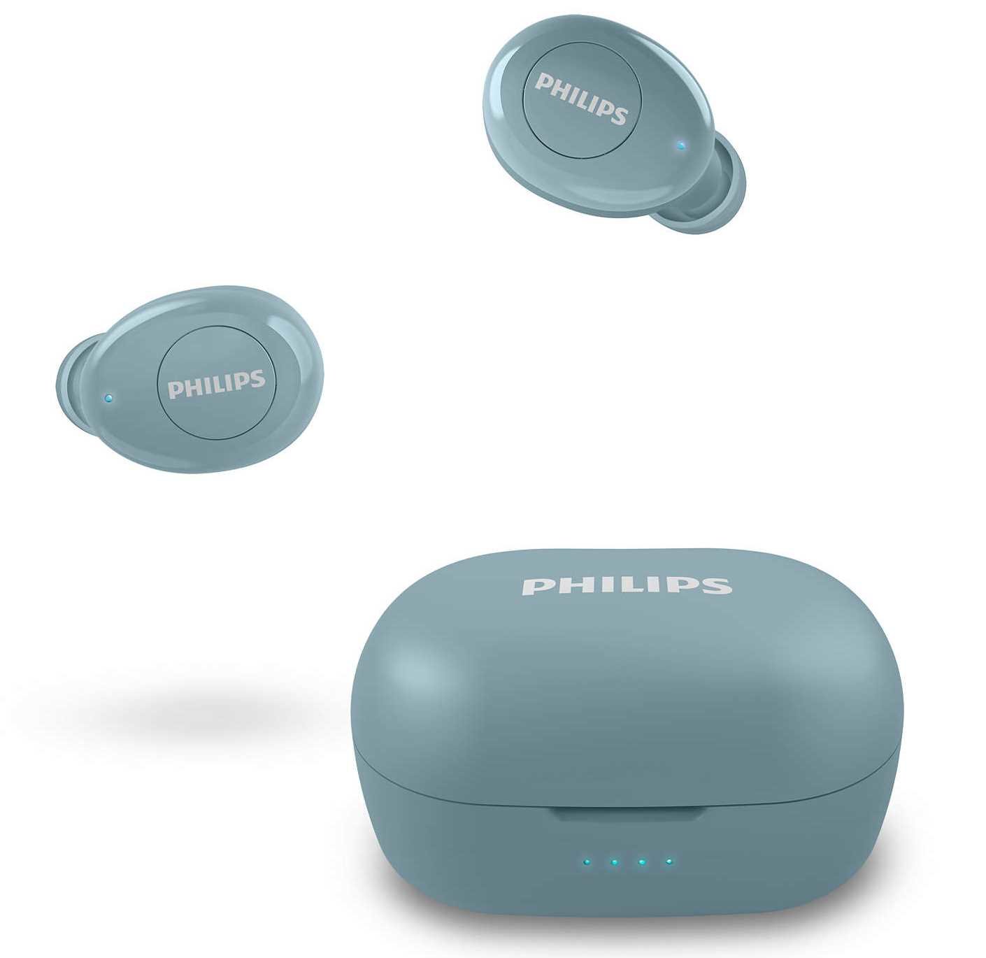 Słuchawki dokanałowe PHILIPS TAT2205 Niebieski - sterowanie