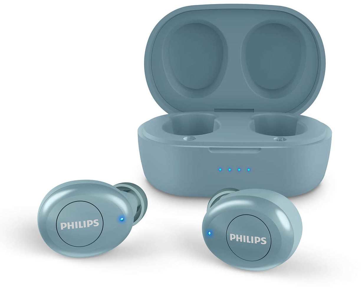 Słuchawki dokanałowe PHILIPS TAT2205 Niebieski - Bluetooth