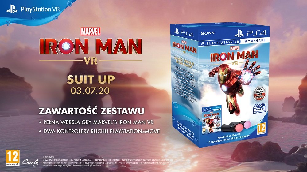 Kontroler SONY Double Move Motion Gra VR Marvels Iron Man Salowy Avenger bitwy pełne akcji