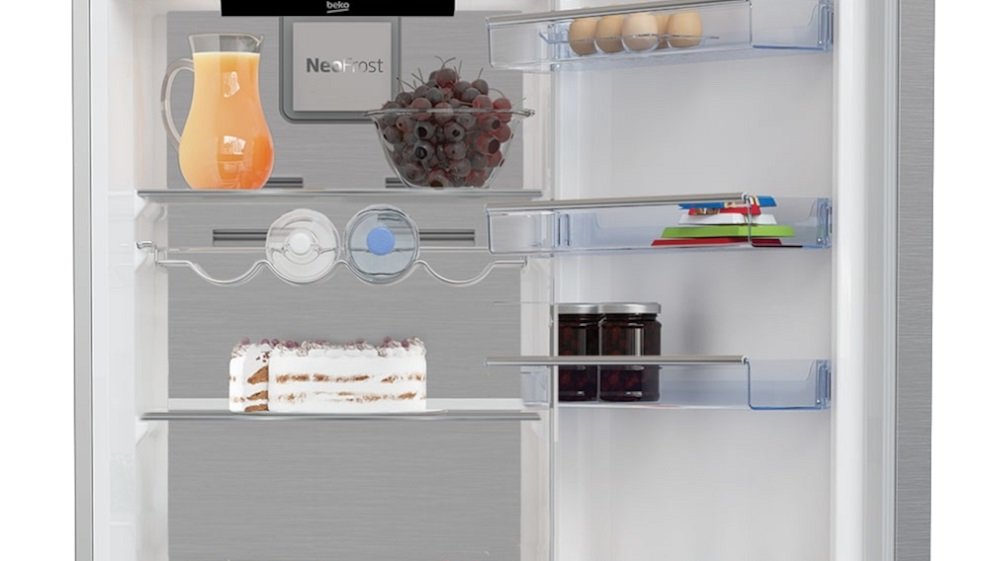 Lodowka-BEKO-MCNA406E63ZXBN półka na butelki