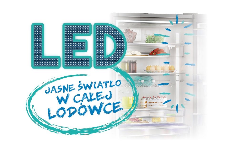 Lodówka BEKO BCNA275E32SN oświetlenie LED