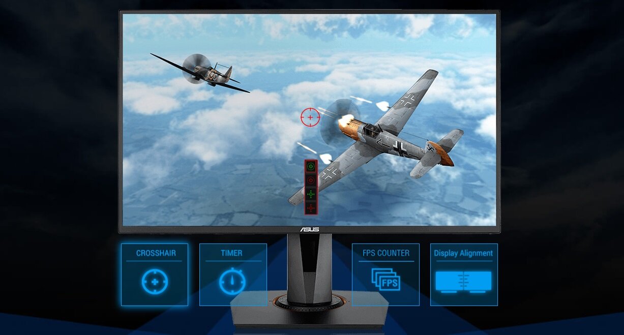 Monitor ASUS VG248QG 24 1920x1080px 165Hz 0.5 ms - ASUS GamePlus 