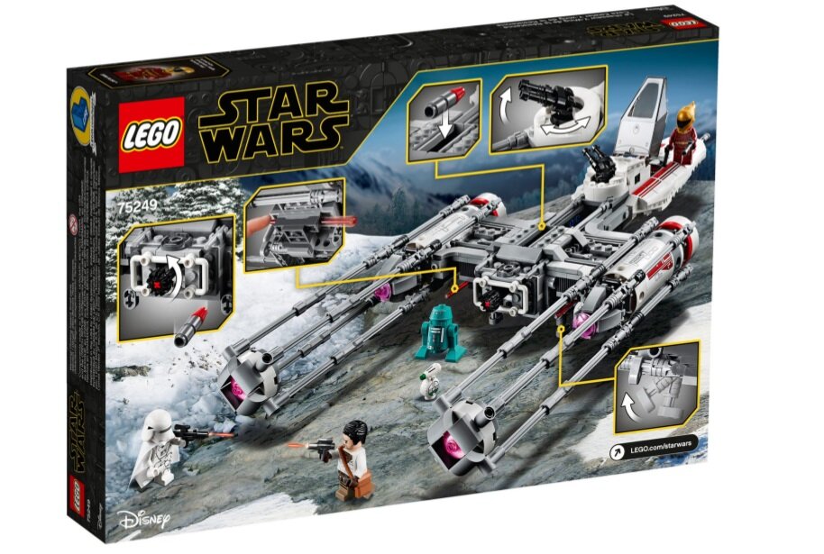 LEGO Star Wars Myśliwiec Y-Wing Ruchu Oporu 75249 zabawa gwiezdne wojny